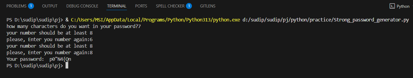 Password Generator Screenshot